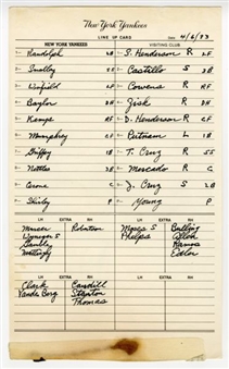 1983 Lot of (3) Vintage Manager’s Lineup Cards Featuring Ripken, Murray, Boggs, Yaz and Mattingly (3)